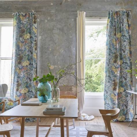 Designers Guild Tapestry Flower Prints & Panels Glynde Fabric - Eau de Nil - FDG3054/02 - Image 3