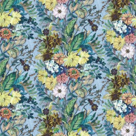 Designers Guild Tapestry Flower Prints & Panels Glynde Fabric - Eau de Nil - FDG3054/02 - Image 1