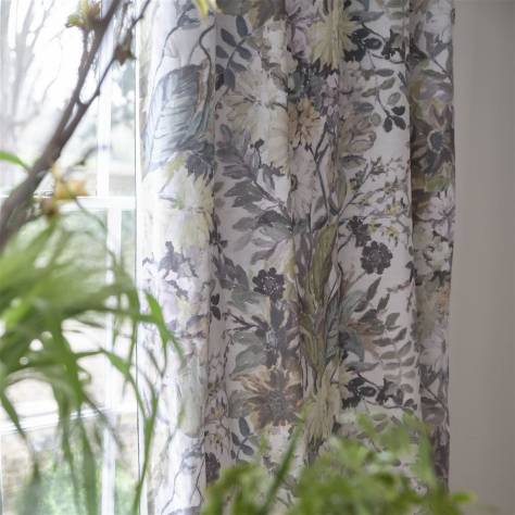 Designers Guild Tapestry Flower Prints & Panels Myrtle Damask Fabric - Celadon - FDG3055/02 - Image 2