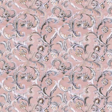 Designers Guild Tapestry Flower Prints & Panels Myrtle Damask Fabric - Cameo - FDG3055/01
