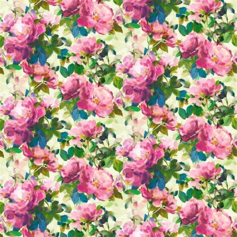 Designers Guild Tapestry Flower Prints & Panels Thelmas Garden Fabric - Fuchsia - FDG3056/01