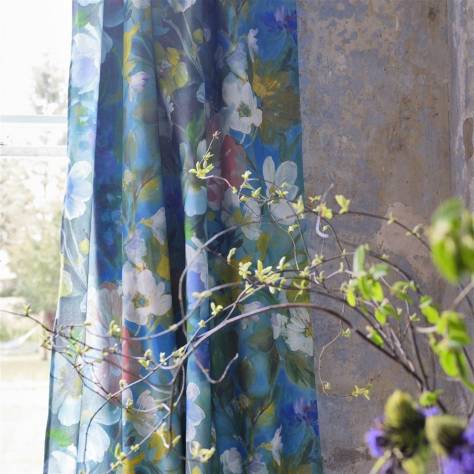 Designers Guild Tapestry Flower Prints & Panels Gladys Blossom Fabric - Cobalt - FDG3057/01 - Image 2