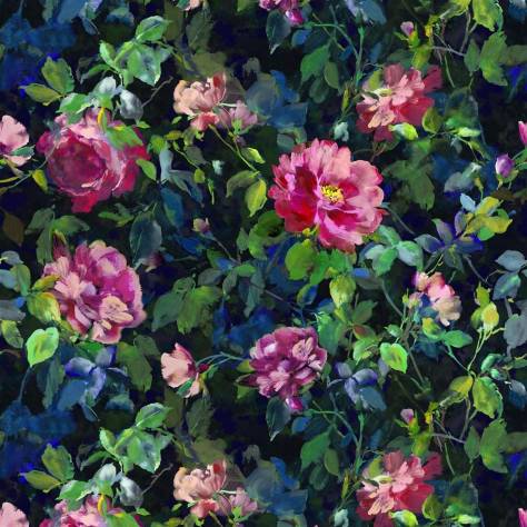 Designers Guild Tapestry Flower Prints & Panels Gertrude Rose Fabric - Fuchsia - FDG3058/01 - Image 1