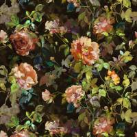 Gertrude Rose Fabric - Sepia