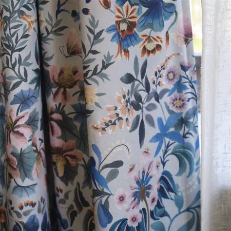 Designers Guild Ikebana Fabrics Ikebana Damask Fabric - Slate Blue - FDG3077/02 - Image 3