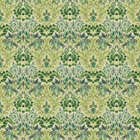 Designers Guild Ikebana Fabrics Karakusa Fabric - Emerald - FDG3079/01 - Image 1