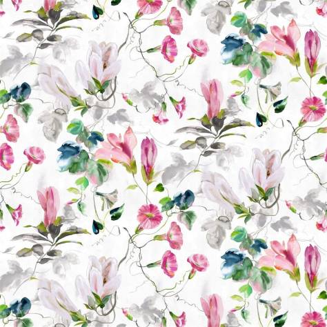 Designers Guild Ikebana Fabrics Japanese Magnolia Fabric - Fuchsia - FDG3083/02