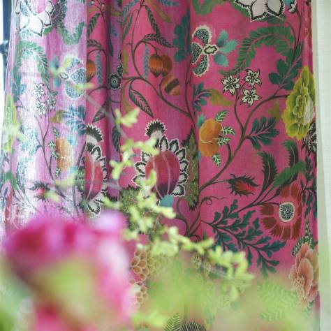 Designers Guild Fleurs D Artistes Fabrics Brocart Decoratif Fabric - Cerise - FDG3107/04 - Image 2