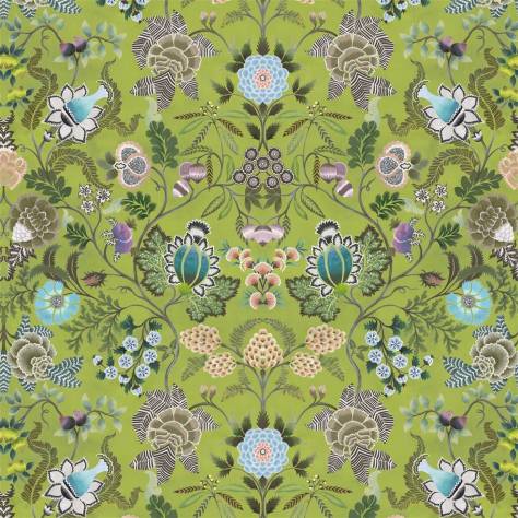 Designers Guild Fleurs D Artistes Fabrics Brocart Decoratif Fabric - Moss - FDG3107/03 - Image 1