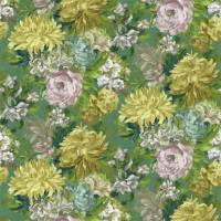 Fleurs D Artistes Fabric - Vintage Green