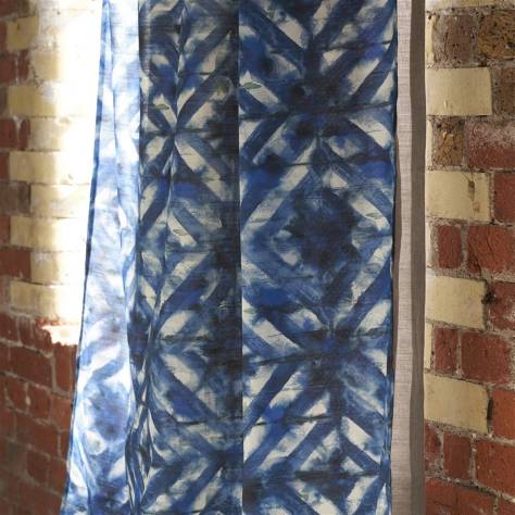 Designers Guild Fleurs D Artistes Fabrics Parquet Batik Fabric - Indigo - FDG3115/02