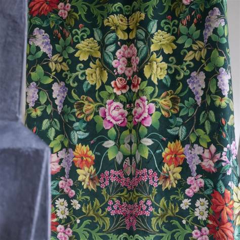 Designers Guild Ghirlanda Fabrics Eleonora Velours Fabric - Viridian - FDG3137/01 - Image 2