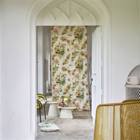 Designers Guild Ghirlanda Fabrics Giardino Di Rose Fabric - Acacia - FDG3139/01