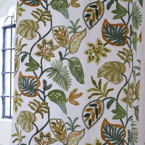Designers Guild Ghirlanda Fabrics Foglia Decorativa Fabric - Moss - FDG3144/01