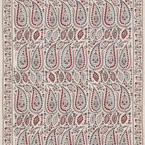 Zoffany Jaipur Prints & Embroideries Jayshree Fabric - Red/Blue - ZJAI331627 - Image 1