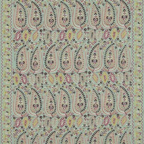 Zoffany Jaipur Prints & Embroideries Jayshree Fabric - Celadon/Multi - ZJAI331628 - Image 1