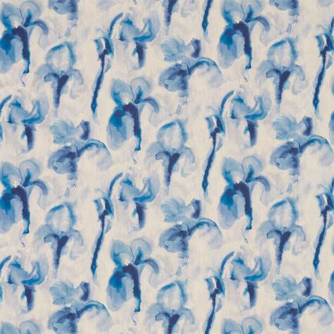 Zoffany Edo Fabrics Water Iris Fabric - Indigo/Sky - ZATM322434