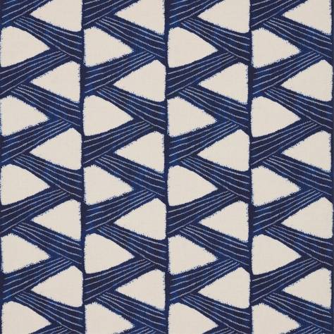 Zoffany Edo Fabrics Kanoko Fabric - Indigo - ZATM322439 - Image 1