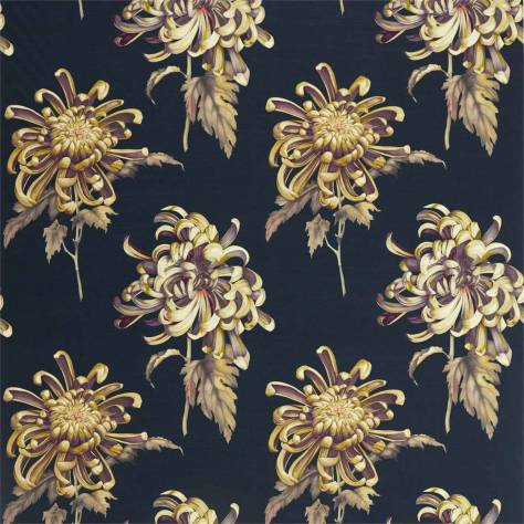 Zoffany The Muse Fabrics Evelyn Fabric - Tigers Eye/Ink - ZTOT322644