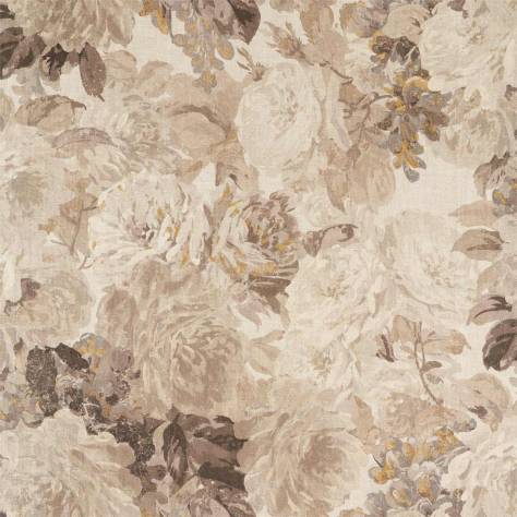 Zoffany Darnley Fabrics Rose Absolute Linen Fabric - White Opal/Mousseux - ZDAR322651