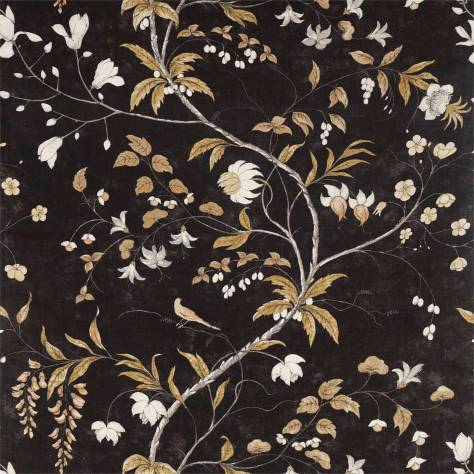 Zoffany Darnley Fabrics Chambalon Trail Fabric - Antique Gold/Vine Black - ZDAR322654