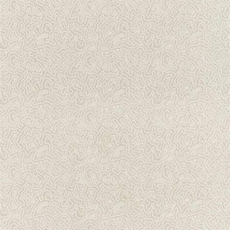 Zoffany Darnley Fabrics Maze Coral Fabric - Platinum White - ZDAR332974