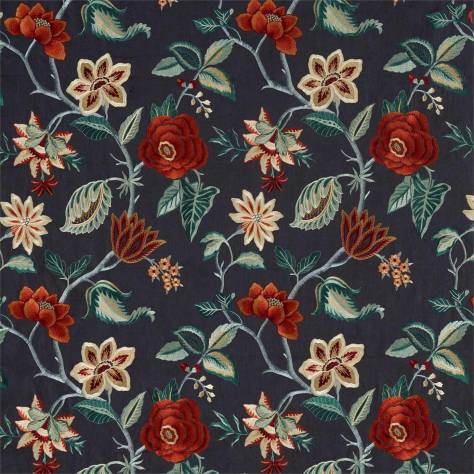 Zoffany Darnley Fabrics Anjolie De Novo Fabric - Amber/Ink - ZDAR332982 - Image 1