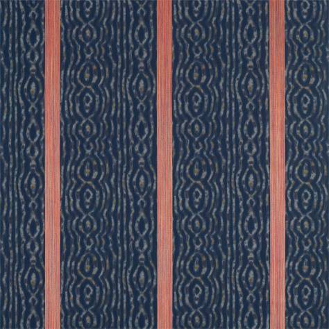 Zoffany Darnley Fabrics Lennox Stripe Fabric - Indigo/Sunstone - ZDAR332985 - Image 1