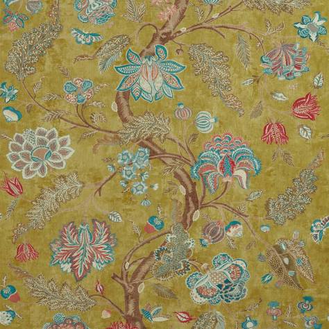 Zoffany Antiquary Fabrics Indienne Print Fabric - Tigers Eye / Cinnabar - ZAQF322700 - Image 1