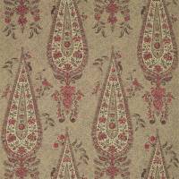 Koyari Paisley Fabric - Antiquary / Crimson / Linen