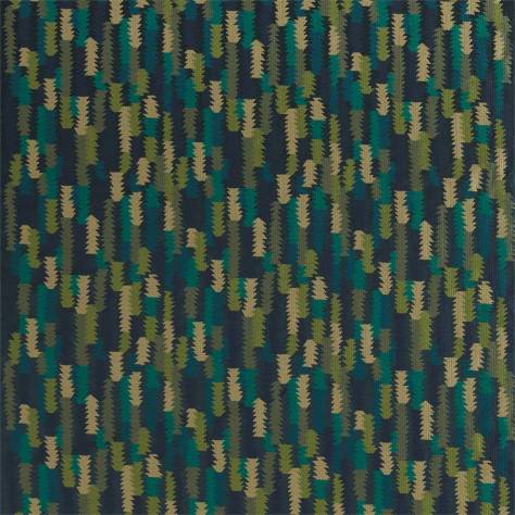 Zoffany Antiquary Fabrics Cosmati Embroidery Fabric - Serpentine - ZAQF333084