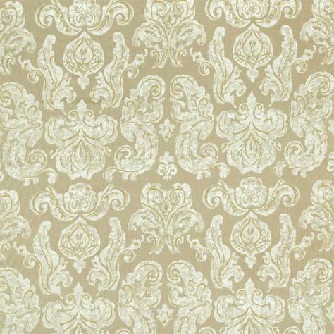 Zoffany Damask - The Alchemy of Colour Fabrics Brocatello Impasto Fabric - Antique - ZDAF322680