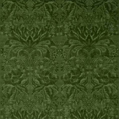 Zoffany Damask - The Alchemy of Colour Fabrics Ducato Velvet Fabric - Olivine - ZDAF322689 - Image 1