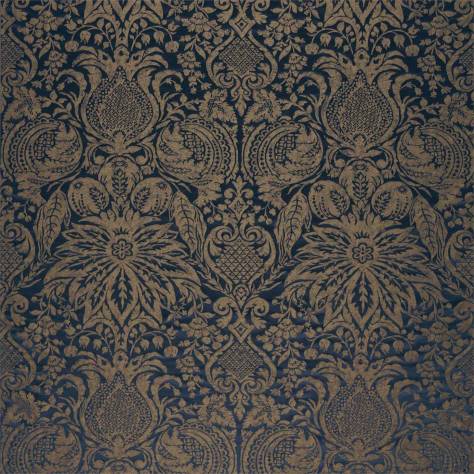 Zoffany Damask - The Alchemy of Colour Fabrics Mitford Weave Fabric - Prussian Copper - ZDAF333100
