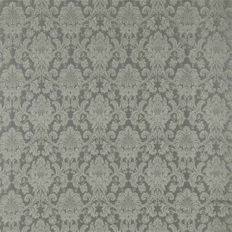 Zoffany Damask - The Alchemy of Colour Fabrics Crivelli Weave Fabric - Quartz / Grey - ZDAF333118