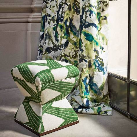 Zoffany Kensington Walk Fabrics Paradise Row Fabric - Evergreen - ZHIF322722