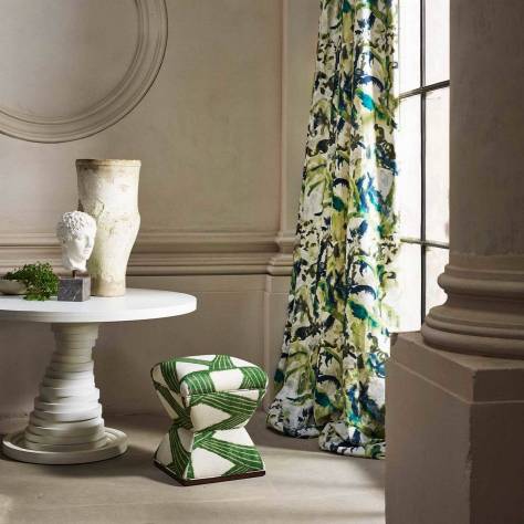 Zoffany Kensington Walk Fabrics Paradise Row Fabric - Evergreen - ZHIF322722 - Image 3