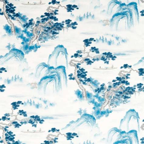 Zoffany Kensington Walk Fabrics Floating Mountains Fabric - Indigo - ZHIF322725 - Image 1