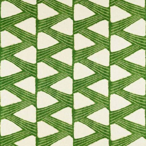 Zoffany Kensington Walk Fabrics Kanoko Fabric - Green - ZHIF322728