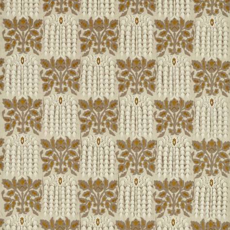 Zoffany Kensington Walk Fabrics Nirvani Embroidey Fabric - Antique Gold - ZHIF333233 - Image 1