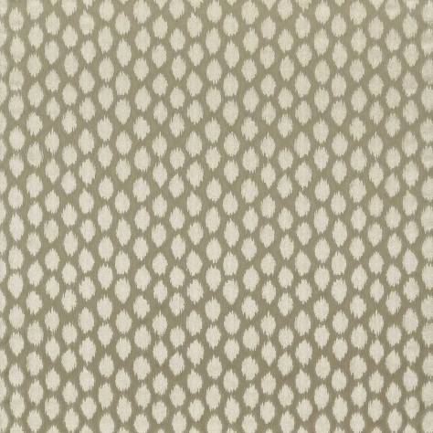 Zoffany Decorative Velvet Fabrics Ikat Spot Fabric - Stone - ZTAC333257