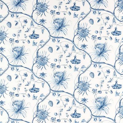 Zoffany Cotswolds Manor Fabrics Phaedra Toile Fabric - Indigo - ZCOT322739 - Image 1