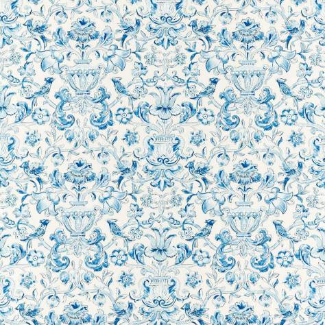Zoffany Cotswolds Manor Fabrics Pompadour Print Fabric - Indigo - ZCOT322741