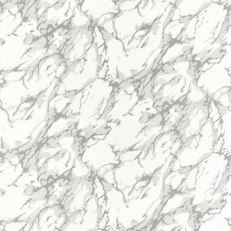 Zoffany Cotswolds Manor Fabrics French Marble Fabric - Empire Grey/Perfect White - ZCOT322748 - Image 1