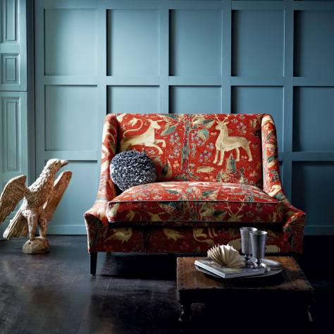 Zoffany Cotswolds Manor Fabrics Sezincote Damask Fabric - Tuscan Pink - ZCOT333299 - Image 4