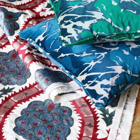 Zoffany Cotswolds Manor Fabrics Sezincote Damask Fabric - La Seine - ZCOT333300