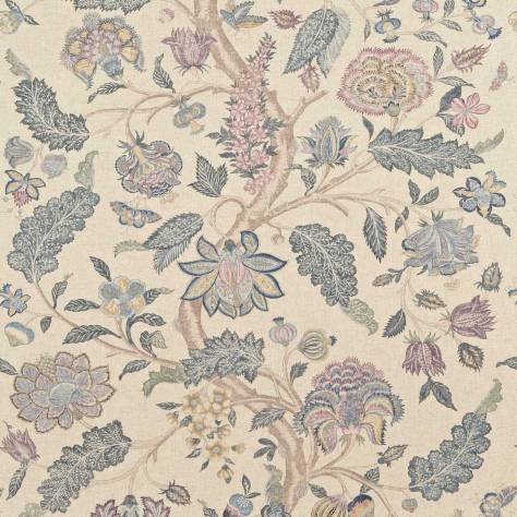 Zoffany Cotswolds Manor Fabrics Kalamkari Fabric - Blue/Lilac - ZJAI321699