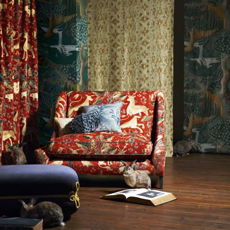 Zoffany Cotswolds Manor Fabrics Woodville Fabric - Pebble - ZWOO321433 - Image 3