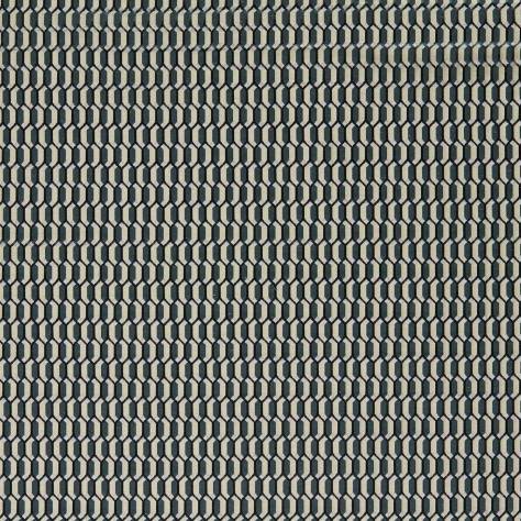 Zoffany Domino Weaves Fabrics Domino Trellis Fabric - Ink - ZDOM333331