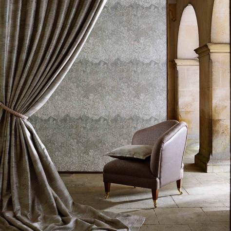 Zoffany Boleyn Fabrics Marketa Fabric - Logwood Grey - ZBOL322609 - Image 4